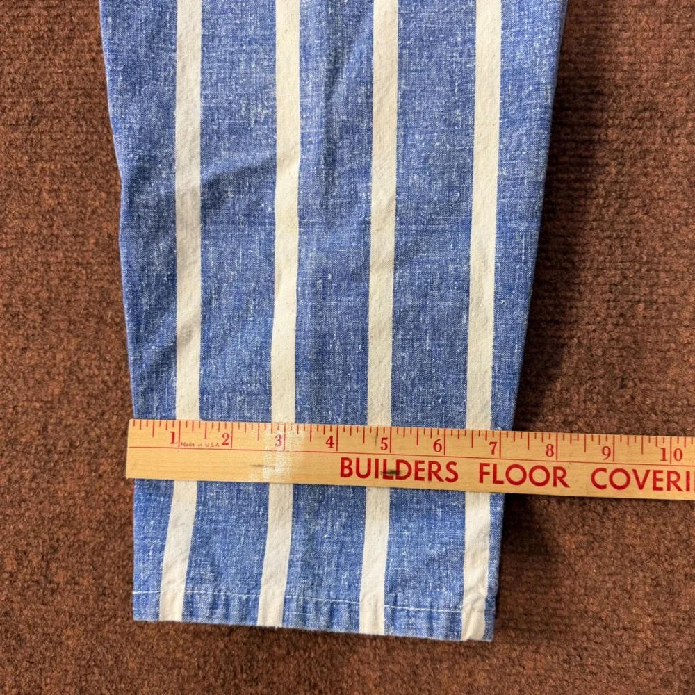 Vintage PCH 312 Competition Surf Sport Blue White Striped Cotton Pants 27/M